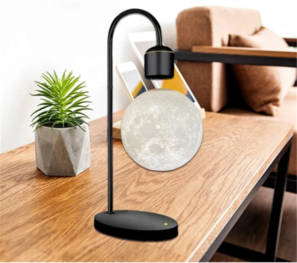 Floating Moon Lamp Levitates Light Magnetic Levitating Flotation Bulb Led Globe Levitation Balance Switch Desk Table 3d Night