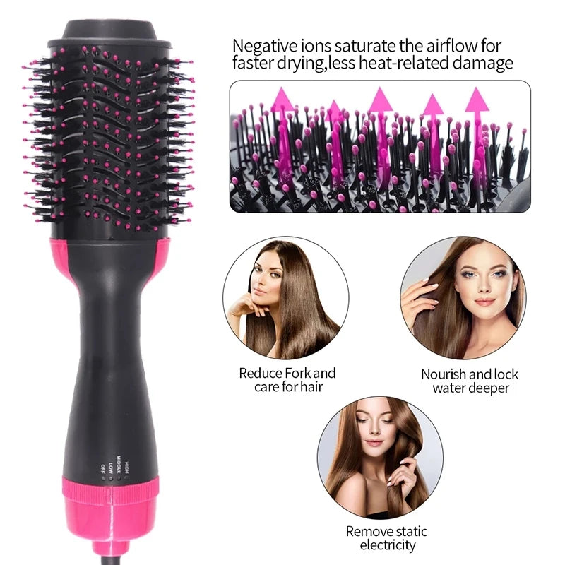 3-in-1 Hair Dryer Brush Styler and Volumizer Hairdryer with Hot Air Comb