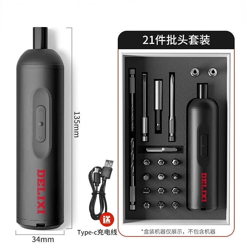 Xiaomi DELIXI Electric Screwdriver Cordless Rechargeable Screw Driver Set Power Multi-function Disassembly Torque Repair Tools