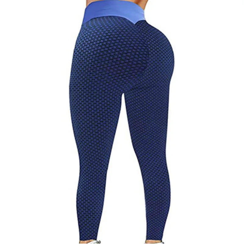 Grid Tights Yoga Pants Women Seamless High Waist Leggings Breathable Gym Fitness Push Up Clothing Girl Yoga Pant