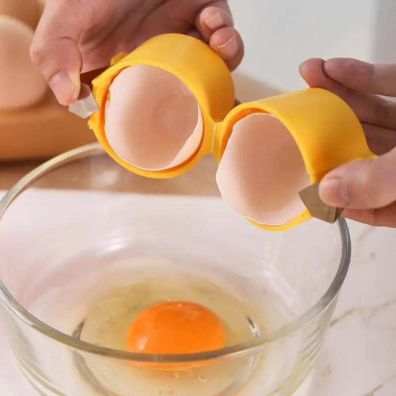 efficient Egg Shell Opener anti-dirty Handheld Egg Crackers For Raw Eggs Portable Egg Opening Tool Egg Divider Kitchen Accessory