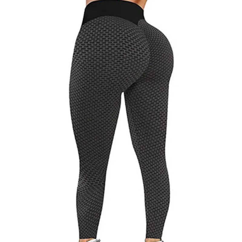 Grid Tights Yoga Pants Women Seamless High Waist Leggings Breathable Gym Fitness Push Up Clothing Girl Yoga Pant