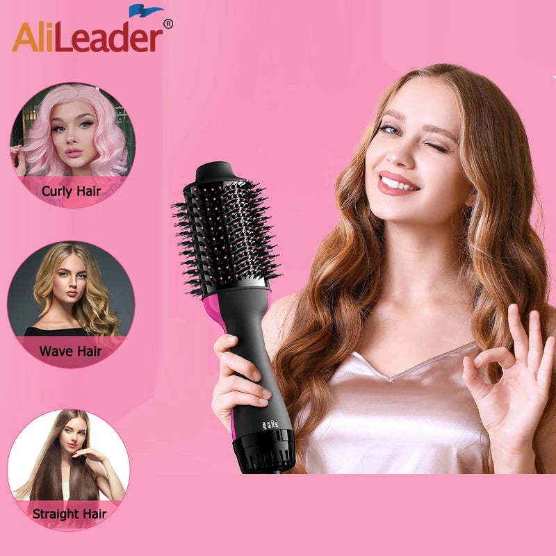 Hair Dryer Brushes For Women Blow Drying Travel Hair Dryer Straightener Curler Massager One Step Volumizer Hot-Air Hair Brushes