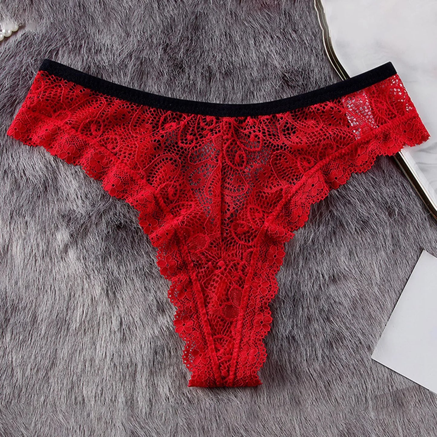 Bra Underwear Set Cotton Women's Sexy Lace Panties Women's Low Waist Fashionable Breathable Crotch Postpartum Mesh Underwear