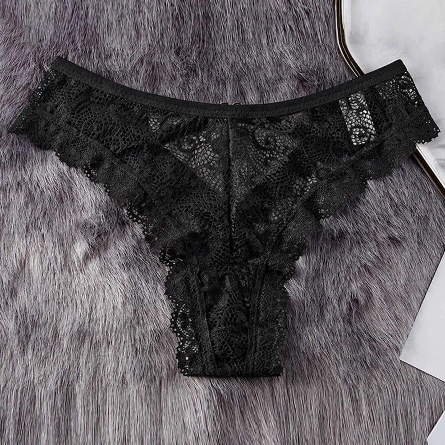 Bra Underwear Set Cotton Women's Sexy Lace Panties Women's Low Waist Fashionable Breathable Crotch Postpartum Mesh Underwear