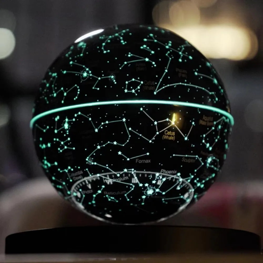 LED Floating Moonlight Lamp Novelty Automatic Spinning Globe Magnetic Levitation Decoration Modern Home Accessories Automatic