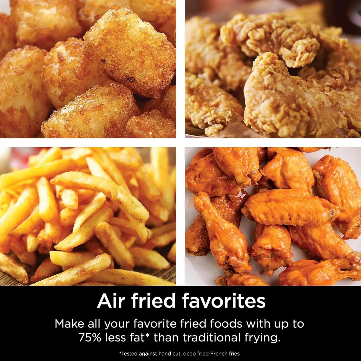 Air Fryer, Roast, Bake, Air Fry, Roast, Broil, Reheats, & Dehydrates, 4-in-1, Fries, Frozen Food, Veggies, and Juicy Meat, Less