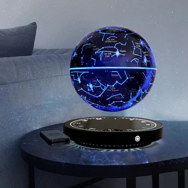 LED Floating Moonlight Lamp Novelty Automatic Spinning Globe Magnetic Levitation Decoration Modern Home Accessories Automatic