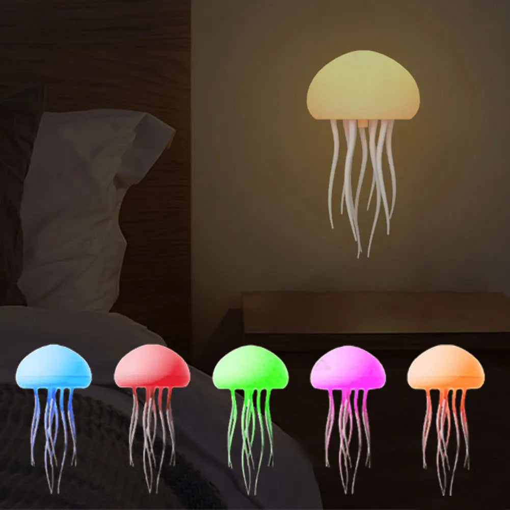 The jellyfish Atmosphere Light With Warm Light And Full -color Gradient Jellyfish Two modes 9 Can Automatically Rotate Tentacles