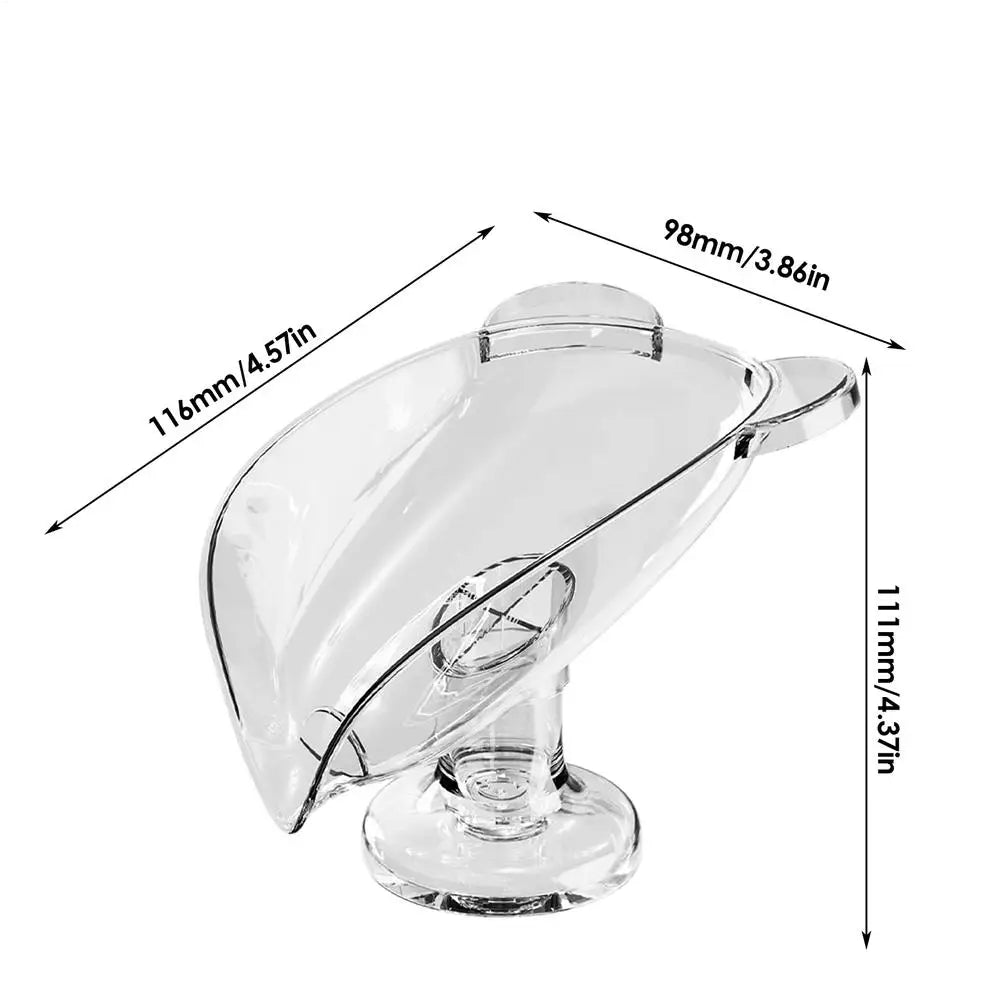 Suction Cup Soap Dish Soap Storage Rack Soap Dish Holder For Bathroom No-drilling Removable Bar Soap Holder Bathroom Countertop