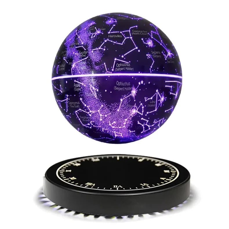 LED Floating Moonlight Lamp Novelty Automatic Spinning Globe Magnetic Levitation Decoration Modern Home Accessories Automatic