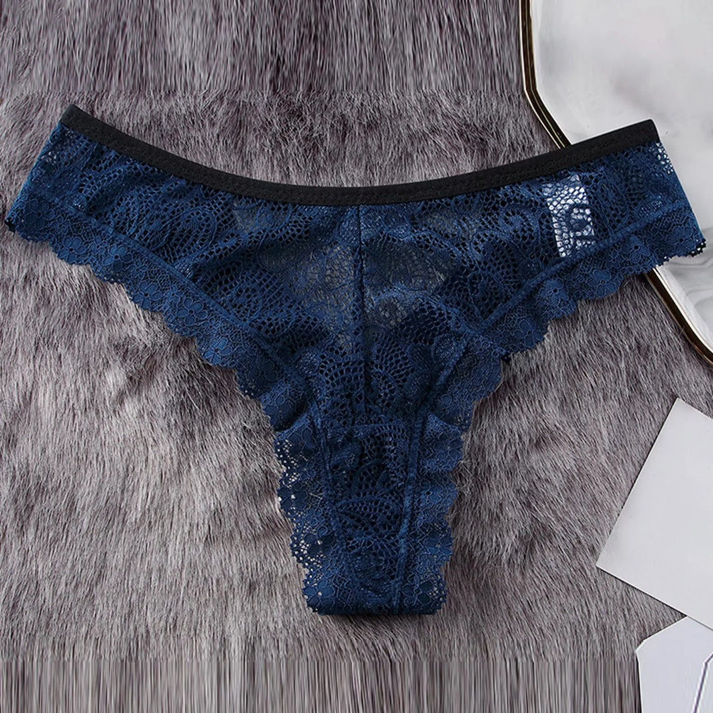 Bra Underwear Set Cotton Women's Sexy Lace Panties Women's Low Waist Fashionable Breathable Crotch Postpartum Mesh Underwear