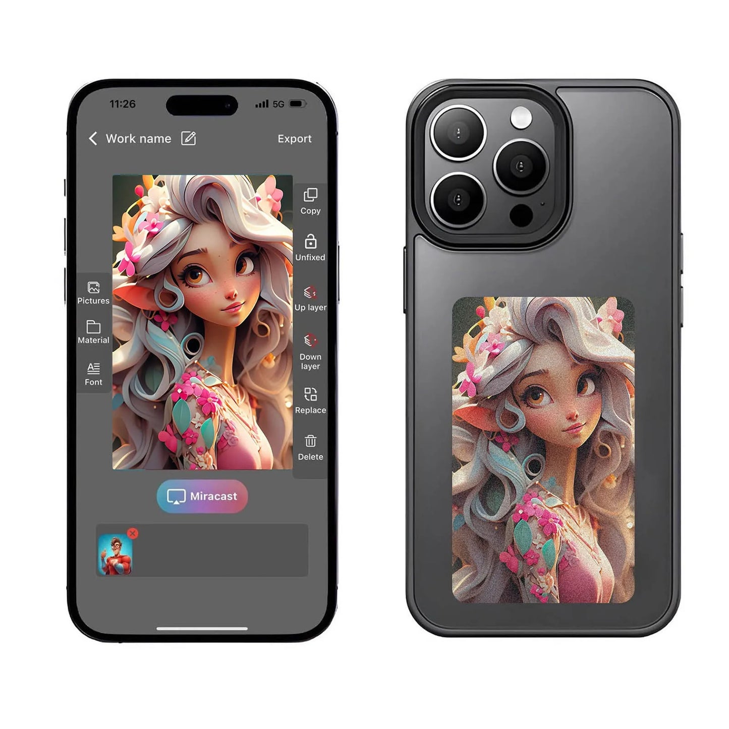 Compatible With Iphone 11 Case And Screen Protector Smart Photo Rear Projection Diy Phone Compatible With Iphone 13 Case Pro