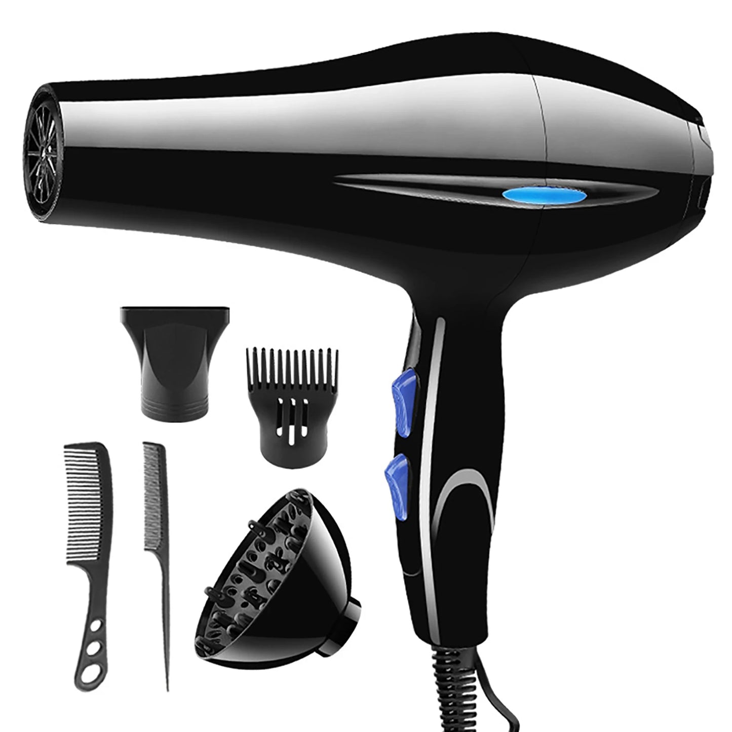 High-Power 2200W Ion Hair Dryer Cold Hot Air Mode Cold Hot Air Mode Powerful Hair Dryer With Diffuser For Women