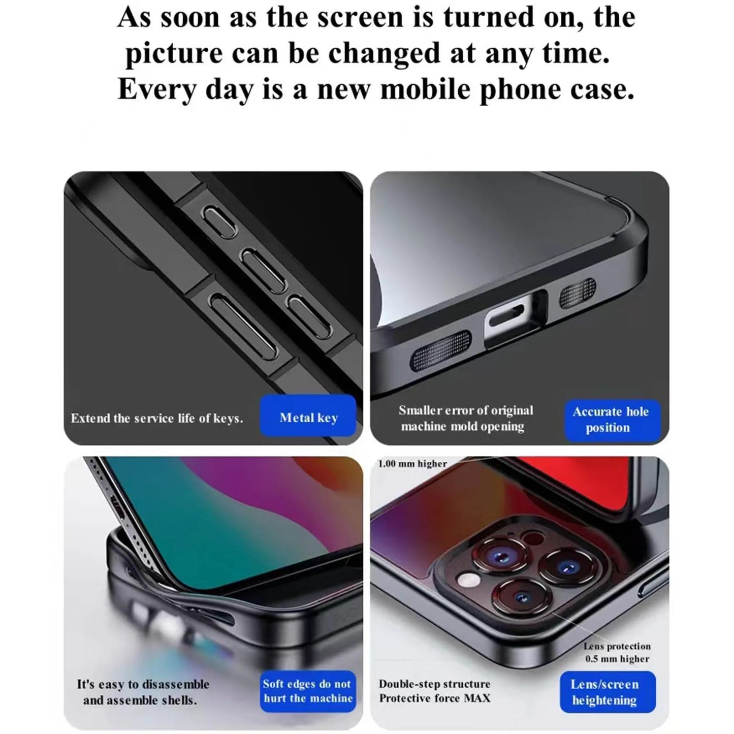 Compatible With Iphone 11 Case And Screen Protector Smart Photo Rear Projection Diy Phone Compatible With Iphone 13 Case Pro