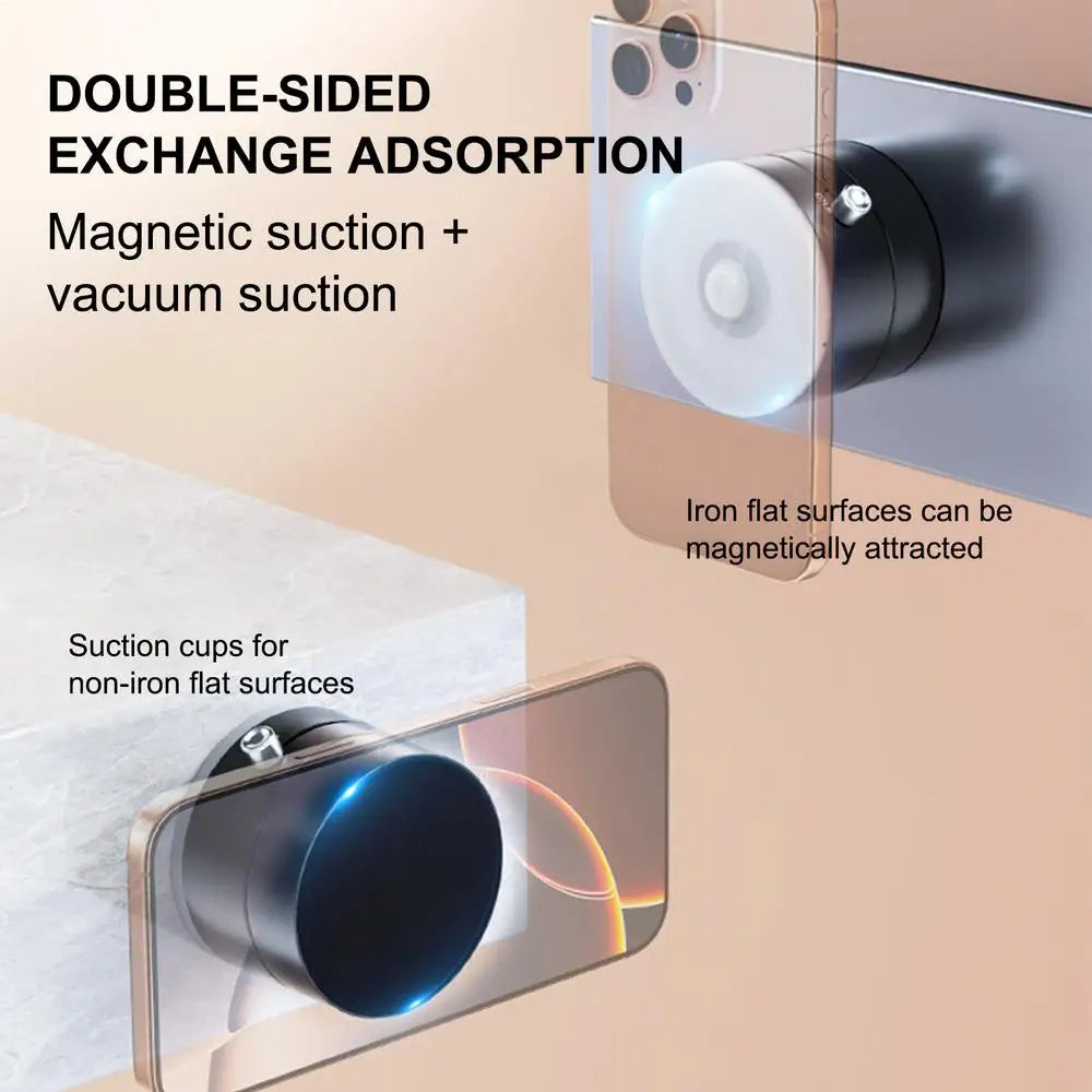 Magnetic Phone Holder Lazy Multi-funct Foldable Storage Holder Double Sided Suction Cup Vacuum Suction Phone Holder Dropshipping