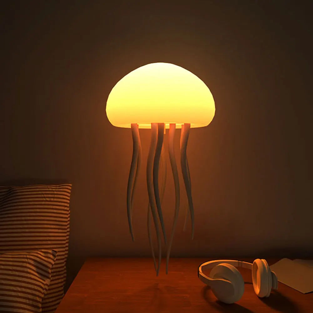 The jellyfish Atmosphere Light With Warm Light And Full -color Gradient Jellyfish Two modes 9 Can Automatically Rotate Tentacles