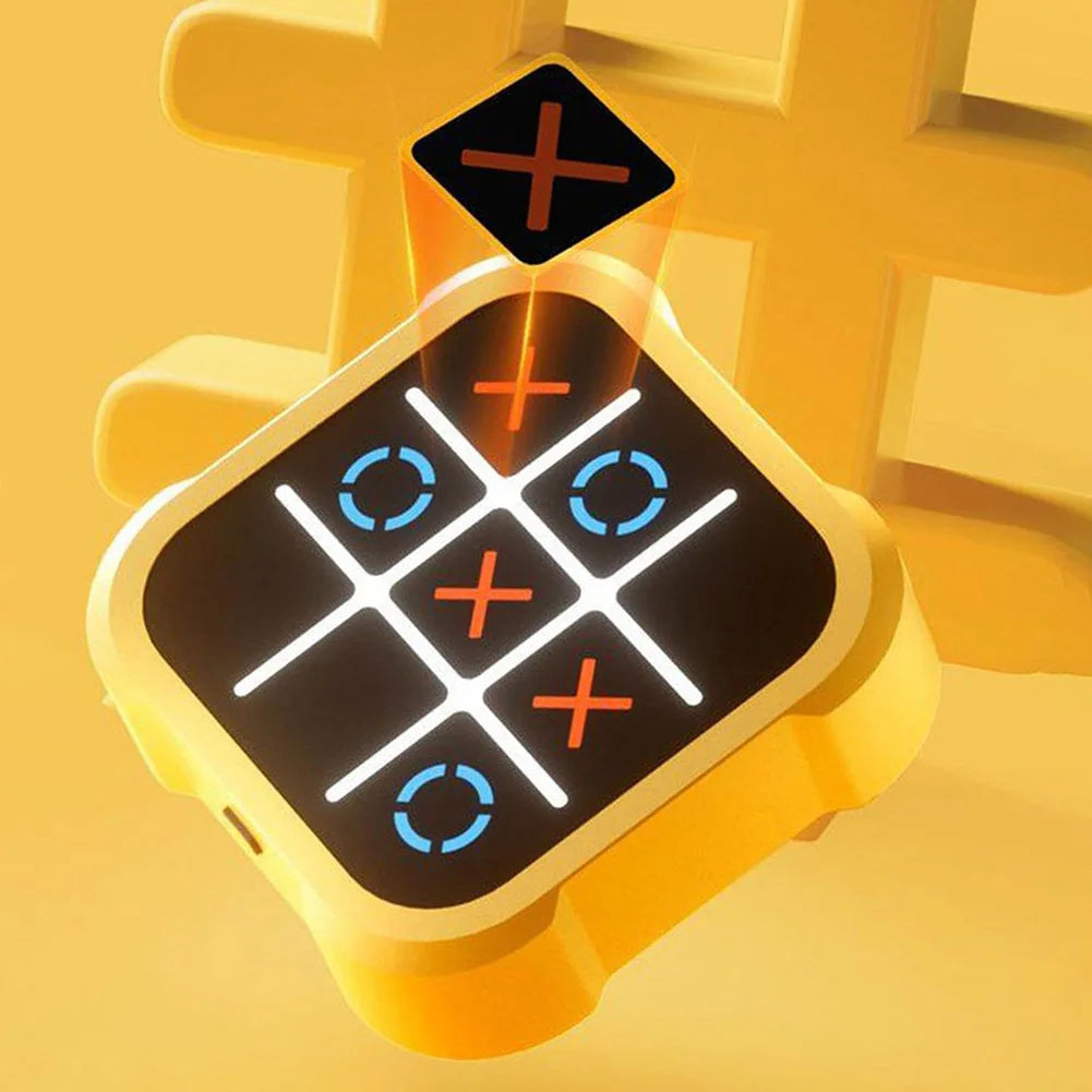 3 in 1 Tic-Tac-Toe Game Handheld Puzzle Game Console Electronic Children's Electronic Toys Chess Board Game Kids Creative Gifts