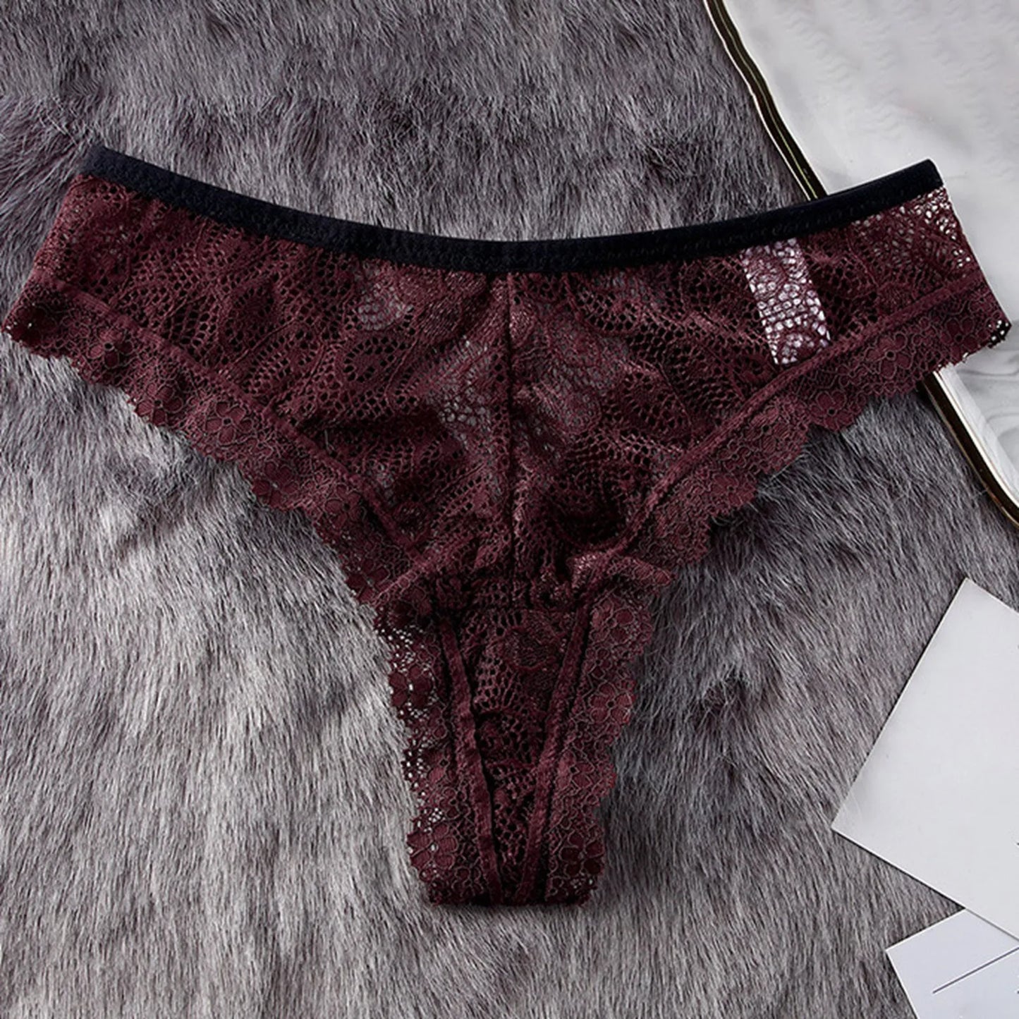 Bra Underwear Set Cotton Women's Sexy Lace Panties Women's Low Waist Fashionable Breathable Crotch Postpartum Mesh Underwear