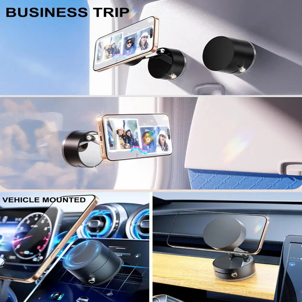 Magnetic Phone Holder Lazy Multi-funct Foldable Storage Holder Double Sided Suction Cup Vacuum Suction Phone Holder Dropshipping