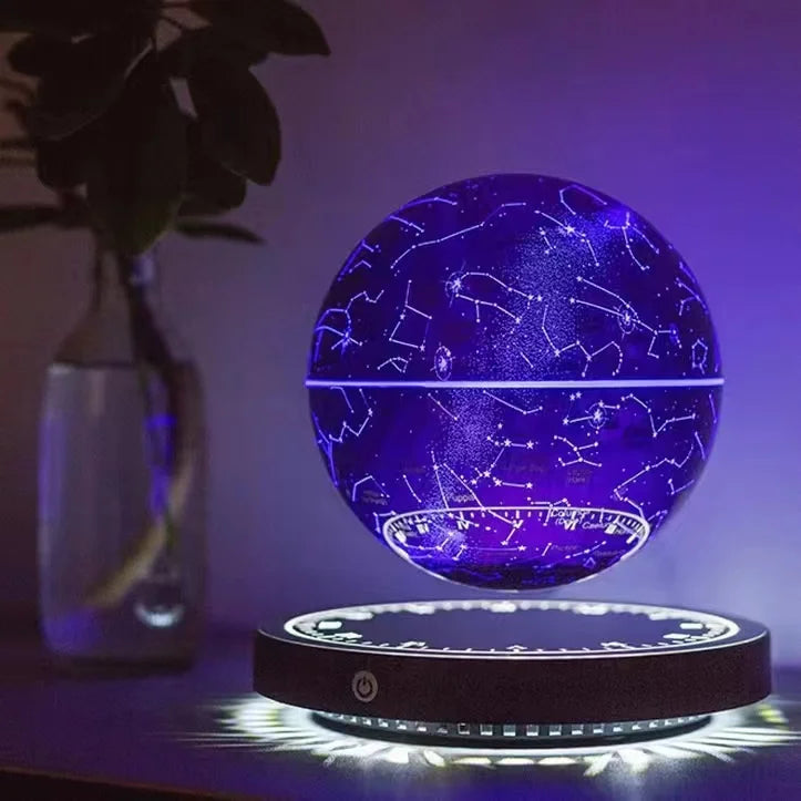 Levitating Lamp Magnetic Levitation Globe LED Earth Floating Rotating Globe Bedside Novelty Christmas Gifts  Galactic starry sky