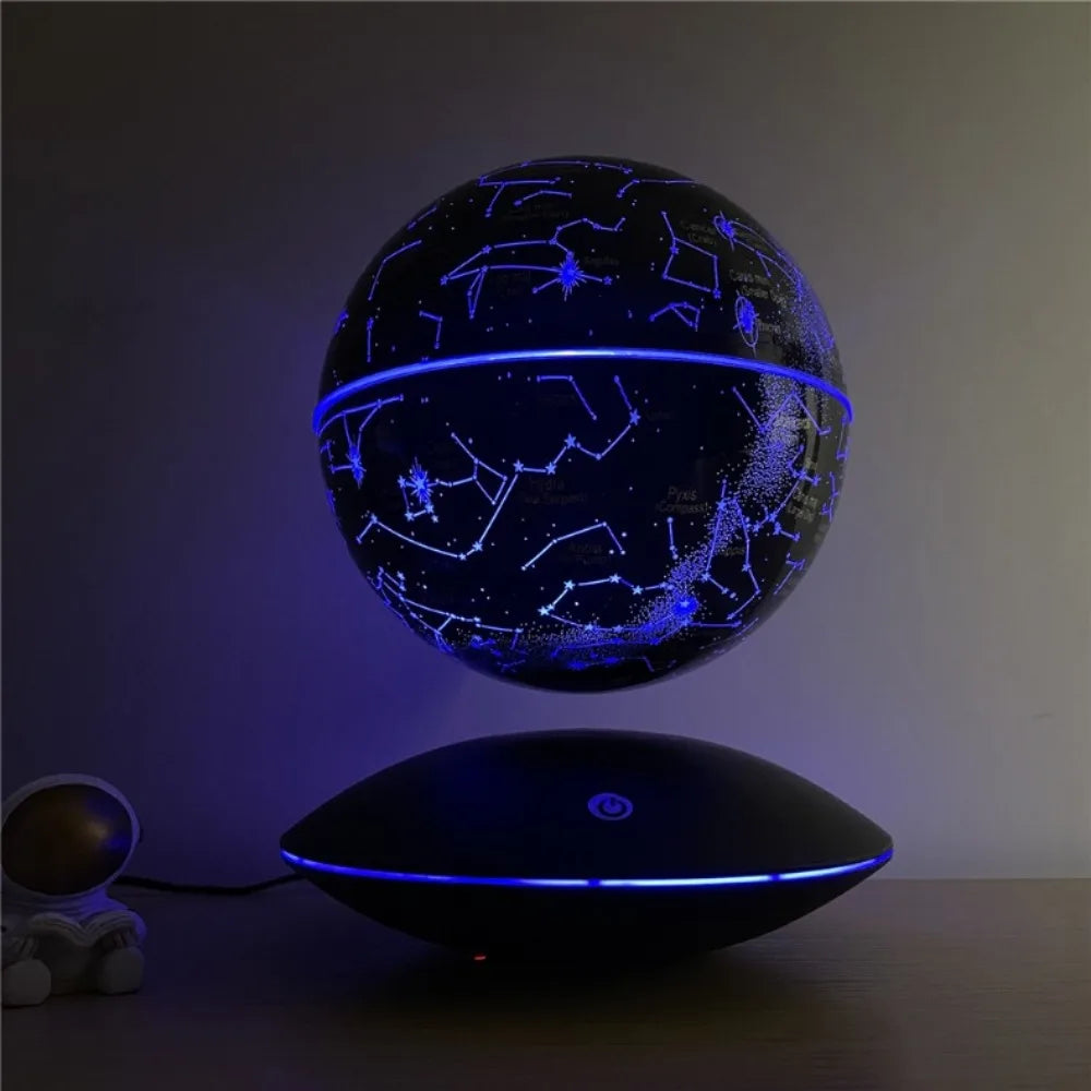 LED Floating Moonlight Lamp Novelty Automatic Spinning Globe Magnetic Levitation Decoration Modern Home Accessories Automatic