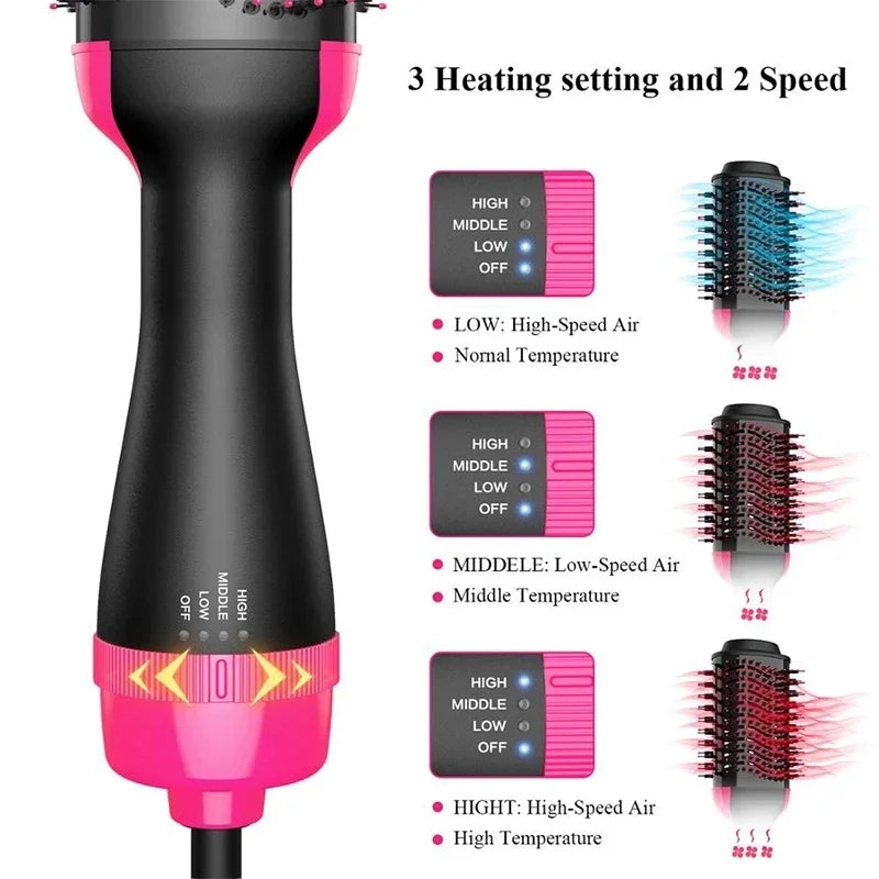 3-in-1 Hair Dryer Brush Styler and Volumizer Hairdryer with Hot Air Comb