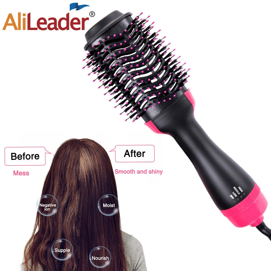 Hair Dryer Brushes For Women Blow Drying Travel Hair Dryer Straightener Curler Massager One Step Volumizer Hot-Air Hair Brushes