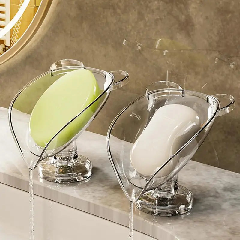 Suction Cup Soap Dish Soap Storage Rack Soap Dish Holder For Bathroom No-drilling Removable Bar Soap Holder Bathroom Countertop